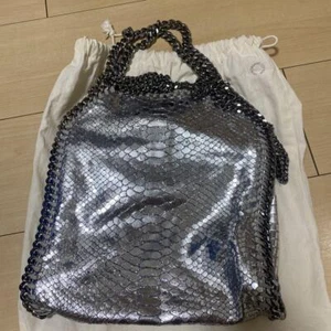 Stella Mccartney Polyester Shoulder Bag Falabella Auth Silver United Kingdom - Picture 1 of 4