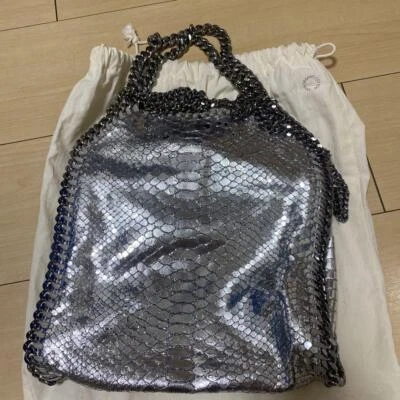 Bolso de Hombro Stella Mccartney Poliéster Falabella Auténtico Plateado Reino Unido Foto 1 de 4