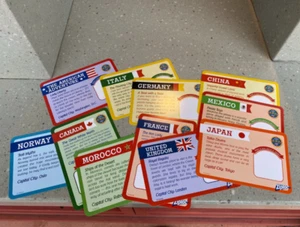 Juego de 11 pegatinas de tarjetas para colorear de país de Disney's Epcot Kidcot World Showcase - Imagen 1 de 6