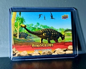 2015 Oberdeck Dinosaurier Ankylosaurus Aussterben rot parallel #4 Karte - Bild 1 von 2