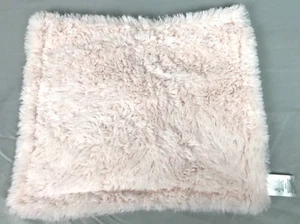 Nuby Baby Fluffy Pink Fur Security Blanket 10" X 12" Lovey Nunu - Picture 1 of 3