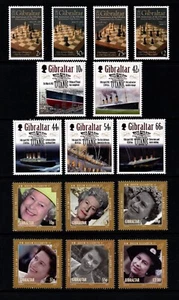 GIBRALTAR 2012 COMPLETE YEAR SET: COMMEMORATIVES: 10 SETS + 7 MINISHEES MNH - Picture 1 of 8