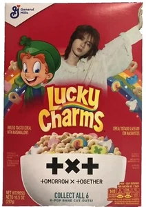 NEW LUCKY CHARMS CEREAL K-POP TXT TOMORROW X TOGETHER BAND CUT OUT 10.5 OZ BOX - Picture 1 of 1