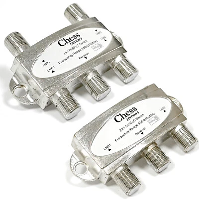 SAT Umschalter DiSEqC Schalter 4/1 Switch 2/1 TV Verteiler LNB 4K Full HD CHESS - Bild 1 von 4