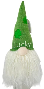 New 12" Lighted Plush St. Patrick's Day Lucky Gnome Decor RARE - Picture 1 of 4
