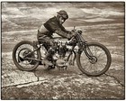 1925 VINTAGE NORTON RACING 8X10 PHOTO MOTORCYCLE RACER BERT DENLY BROOKLANDS UK