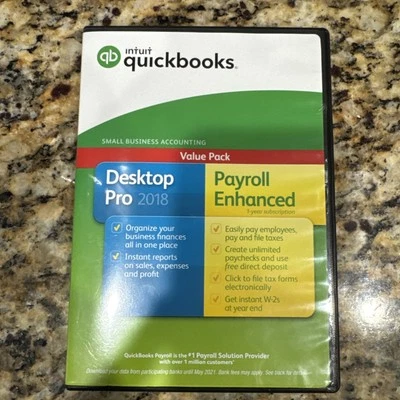 Intuit QuickBooks Desktop Pro 2018 Set Versión Completa DVD. Foto 1 de 2