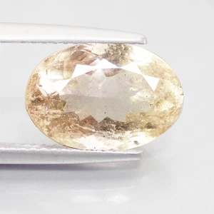 5.15 Cts MAGNIFICENT FIRE OVAL (13 x 9 mm) NATURAL PEACH PINK MORGANITE GEMSTONE - Picture 1 of 7