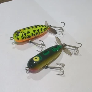 Heddon Baby Torpedo lot of 2 Vintage Fishing Lures   - Picture 1 of 3