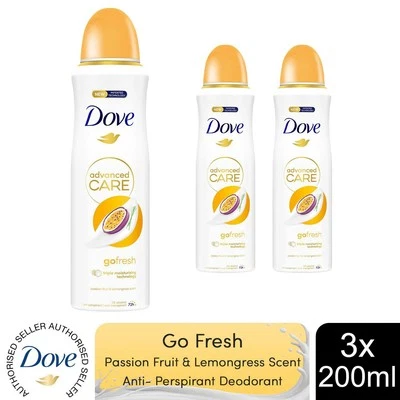 3xDove Advanced Care Antiperspirant Deodorant Passion Fruit & Lemongrass, 200 ml - Image 1 of 4