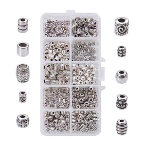 Antique Silver Beads 500Pcs 10 Styles For Jewelry Making And Crafts - Picture 1 of 6