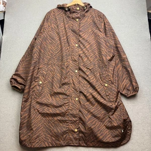 JOULES Raincoat UK 20 WAYBRIDGE Brown Waterproof Zebra Animal Leopard Packable - Picture 1 of 13