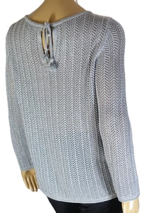 TALBOTS PLUS ~ ¡NUEVO CON ETIQUETAS!!~SUÉTER PULL-OVER GRIS SUAVE TEJIDO SUELTO HILOS PLATEADOS 2X - Imagen 1 de 6