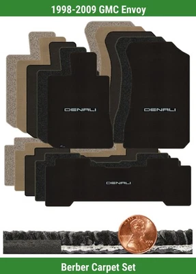 Набор берберских ковриков на заказ для 1998-2009 GMC Envoy с логотипом (3 штуки) #NRD - Изображение 1 из 4