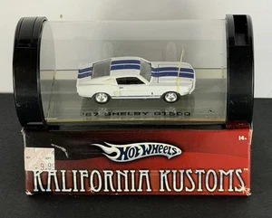 1967 SHELBY GT 500 KUSTOM KALIFORNIA HOT WHEELS WHITE W/ BLUE STRIPE NEW - Picture 1 of 5