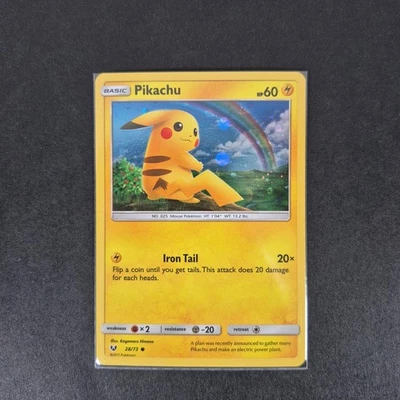 Pikachu - 28/73 - Cosmos Holo - Sun & Moon Shining Legends - Pokemon TCG - NM - Image 1 of 2