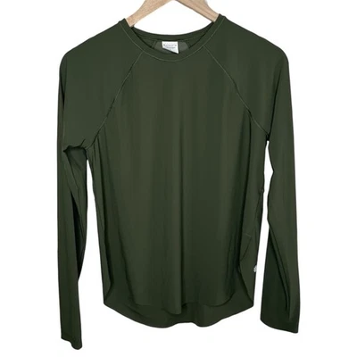 Athleta Womens XL Green Long Sleeve Ultimate Mesh Top - Image 1 of 4