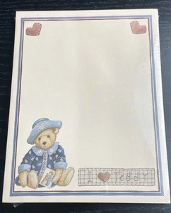 VTG Teddy Bear Note Pad 60 Sheets Main Street Press I Love Teddy New - Picture 1 of 2