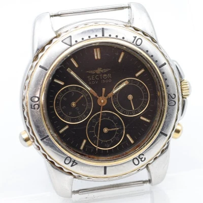 SECTOR ADV 1500, RELOJ PULSERA CUARZO SUIZO TRIPLE CALENDARIO 38mm 18mm LUG (IH) Foto 1 de 4