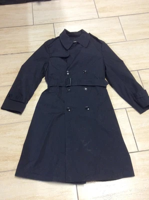 Trench coat masculino DLA militar para todas as condições climáticas exército forro removível preto 42 R - Imagem 1 de 4