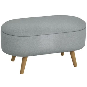 HOMCOM Ottoman Storage Bench for Hallway, Living Room, Charcoal Grey - Picture 1 of 11