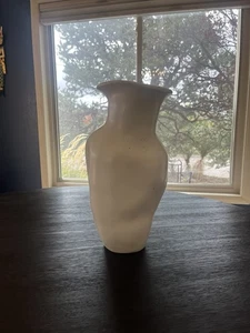 Vintage Aletha Soule Studio cremeweiß große 13,5" Vase brutalistisch kalif. Keramik - Bild 1 von 11