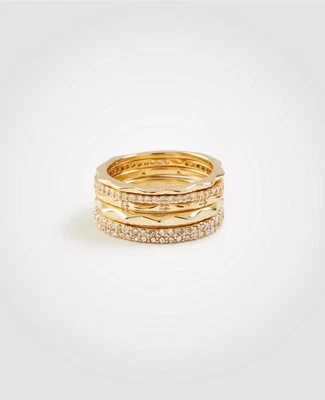 Ann taylor Crystal Stacked Ring Set SIZE 5 - Image 1 of 3
