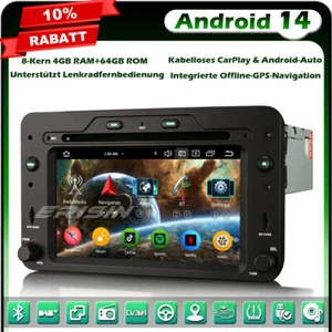 64GB DAB+ Android 14 CD Autoradio GPS Für Alfa Romeo Spider 159 Sportwagon Brera - Bild 1 von 23