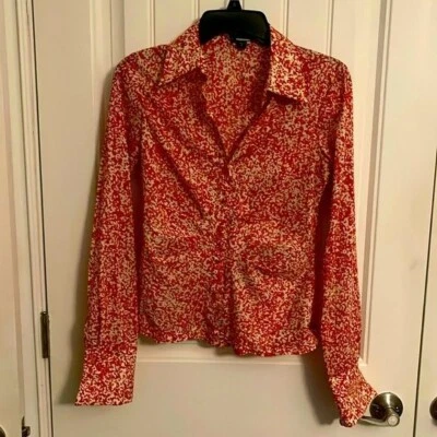 Austin Reed Mujer Talla 4 Manga Larga, Puño Cuello en V Blusa Abotonada Multicolor Foto 1 de 4