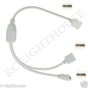 1 to 2 splitter for 5050 3528 RGB LED strip light "Y" connector RV Awning Camper - Picture 1 of 3