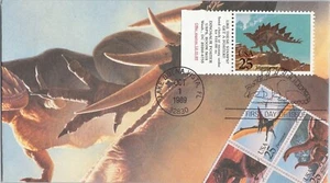US 2424 FDC Dinosaurs - Dinosaur Stamp Poster envelope - Stegosaurus ZAYIX - Picture 1 of 2