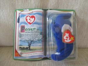 2000 McDonalds Peanut the Royal Blue Elephant TY Teenie Beanie Baby Legend - Picture 1 of 8