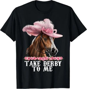 Talk Derby To Me Funny Horse Racing Lover On Derby Day T-Shirt - Picture 1 of 5