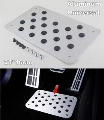 1X Almohadilla de piso de aluminio para automóvil Placa de talón Reposapiés Pedal Antideslizante Alfombra Parche Piezas Foto 1 de 4