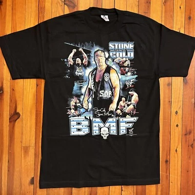 Camisa De Colección Stone Cold Steve Austin WWF Bad Motherf***er Talla Grande 2000 RARA Foto 1 de 4