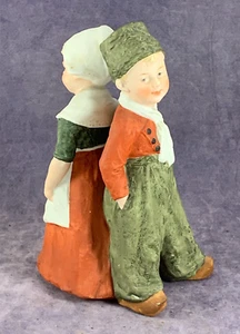 Bisque Heubach Medium 7¼" Figurine - Germany - Standing Dutch Boy & Girl - Picture 1 of 10