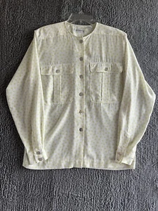Liz Claiborne Blouse Womens Sz 6 Shirt Polka Dots Shell Buttons Pockets Classic - Picture 1 of 8
