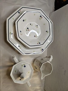 Nikko Homespun, dishes, Plates, and creamer - Picture 1 of 4