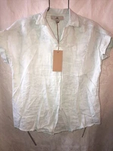 Thread and Supply S NWT Button Back Collared Shirt Light Sage Top - Picture 1 of 10