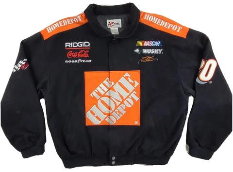 Chase Authentics Men's Large Tony Stewart #20 Full Zip Lined Pit Crew Jacket L Cover