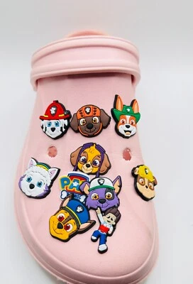 Paw Patrol Charms Fits Crocs SET OF 10 Shoe Clog Charms Real UK Seller 🇬🇧