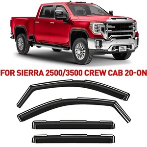 Protectores de lluvia viseras de ventilación pantalla para 20-25 GMC Sierra 2500HD/3500HD doble cabina - Imagen 1 de 9