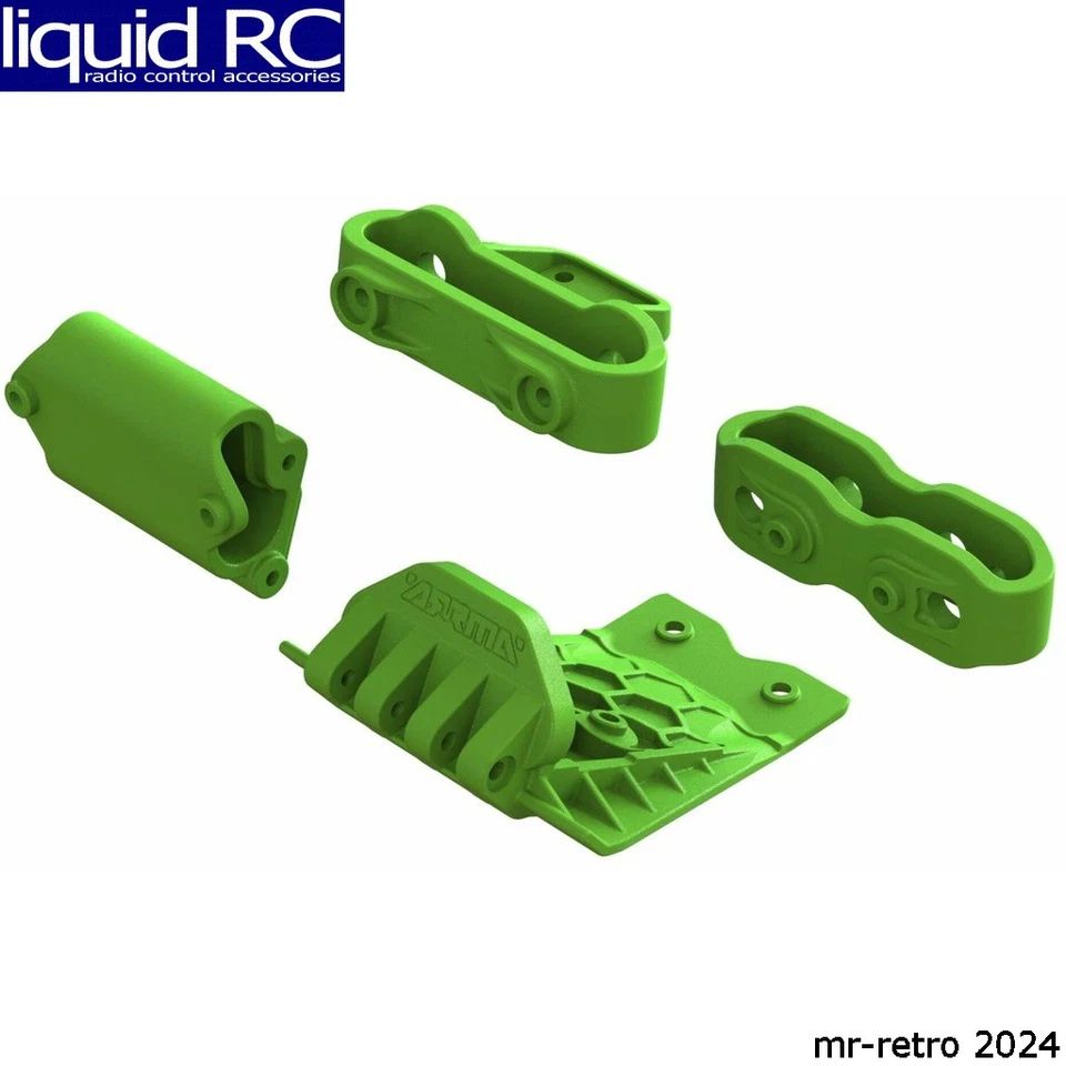 ARRMA Lower Skid And Bumper Mount Set - Green ARA320791