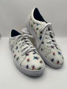 Sneakers basse uomo Robert Graham Cuttlefish in pelle bianco multicolore TG 9 - Foto 1 di 8