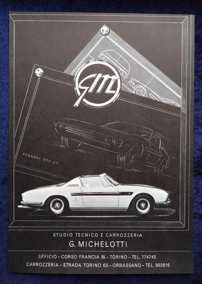 Ferrari 330 GT Michelotti, originale Werbung aus 1968 Foto 1 de 1