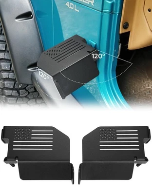 JOYTUTUS Metal Foot Pegs 120° Fits Jeep Wrangler TJ 1997-2006 Door Hinge US Flag Foto 1 de 4