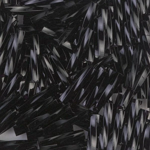 Cuentas de corneta retorcidas Miyuki 2,7 x 12 mm 16 GM negro azabache Foto 1 de 1