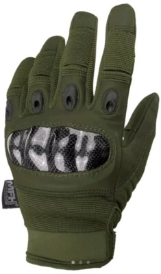 Guantes tácticos de misión grande guardia de nudillos de policía negros militares verde oliva Foto 1 de 4
