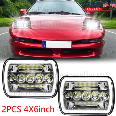 Par de faros rectangulares de 4x6"" para Ford Probe 1997-93 LTL9000 LED halo ojo de ángel Foto 1 de 4