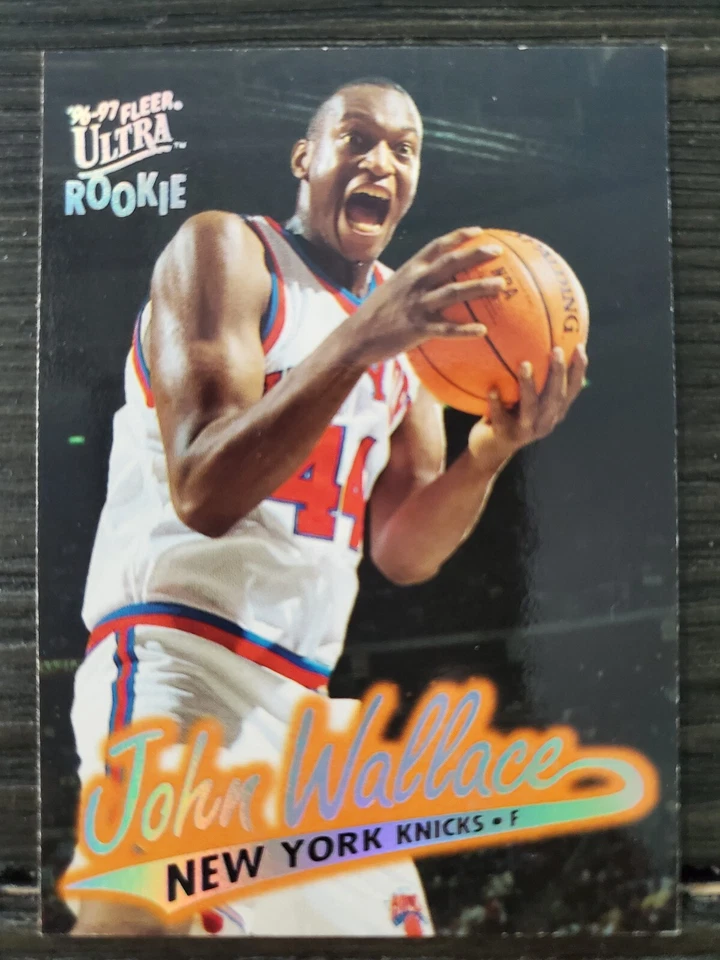 Tarjeta de novato de baloncesto Fleer Ultra NBA 1996 #76 John Wallace New York Knicks 3 Foto 1 de 2